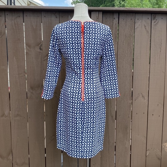 Belle Badgley Mischka geometric print shift dress size 4 - Picture 7 of 14
